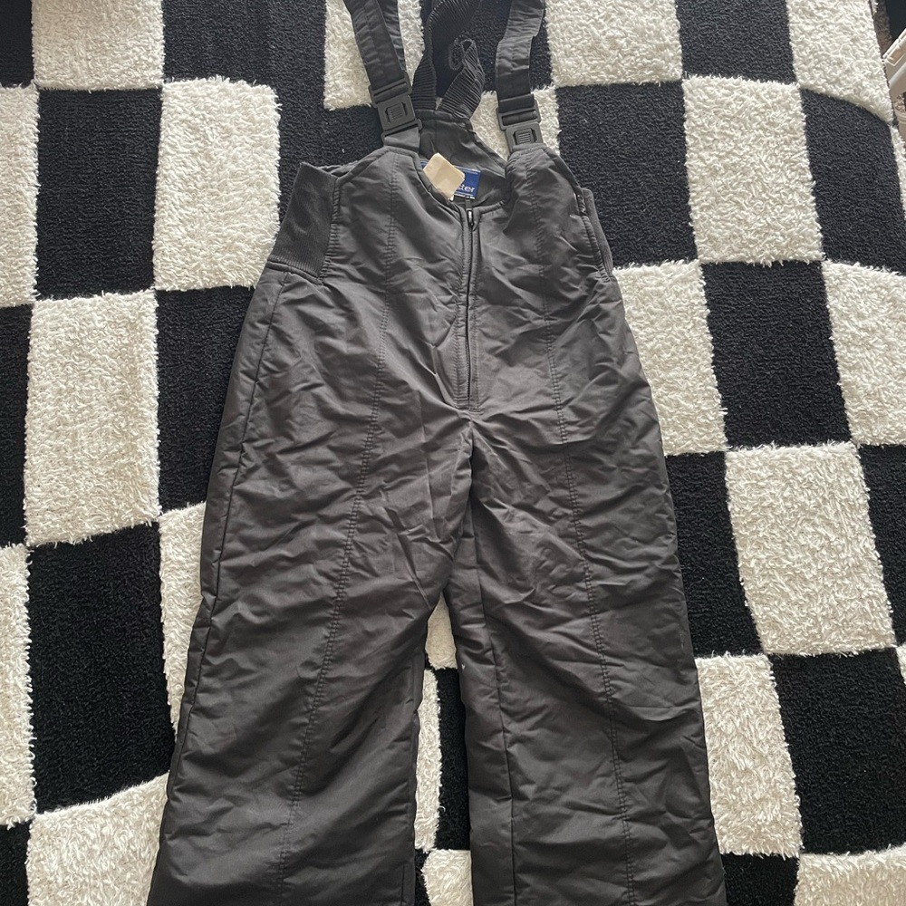 Black Snow Bib Overalls